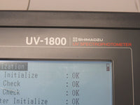 Shimadzu UV-1800 Double Beam UV/Visible Scanning Spectrophotometer - Tested