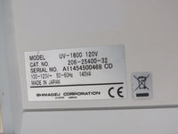 Shimadzu UV-1800 Double Beam UV/Visible Scanning Spectrophotometer - Tested