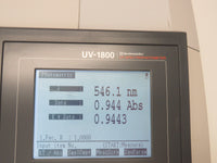 Shimadzu UV-1800 Double Beam UV/Visible Scanning Spectrophotometer - Tested