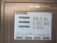 Shimadzu UV-1800 Double Beam UV/Visible Scanning Spectrophotometer - Tested