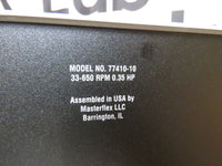 Masterflex 77410-10 I/P Peristaltic pump drive, 33-650 RPM, 77602-10 Pump Head