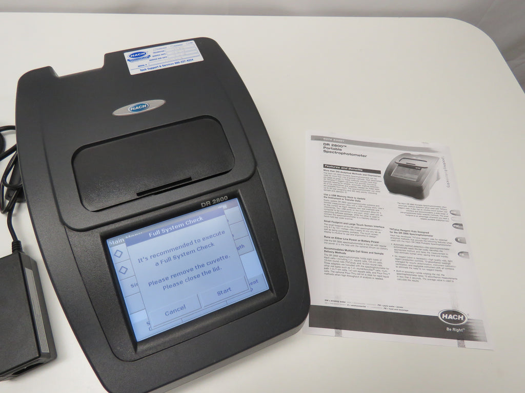 2014 Hach DR 2800 Portable Spectrophotometer with Power Supply ...