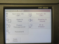 2014 Hach DR 2800 Portable Spectrophotometer with Power Supply