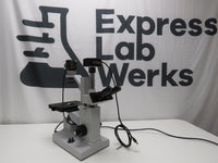 AmScope IN200 Series Inverted Biological Trinocular Compound Microscope 50W Halogen 10MP USB 3.0 C-mount Camera