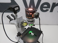 AmScope IN200 Series Inverted Biological Trinocular Compound Microscope 50W Halogen 10MP USB 3.0 C-mount Camera