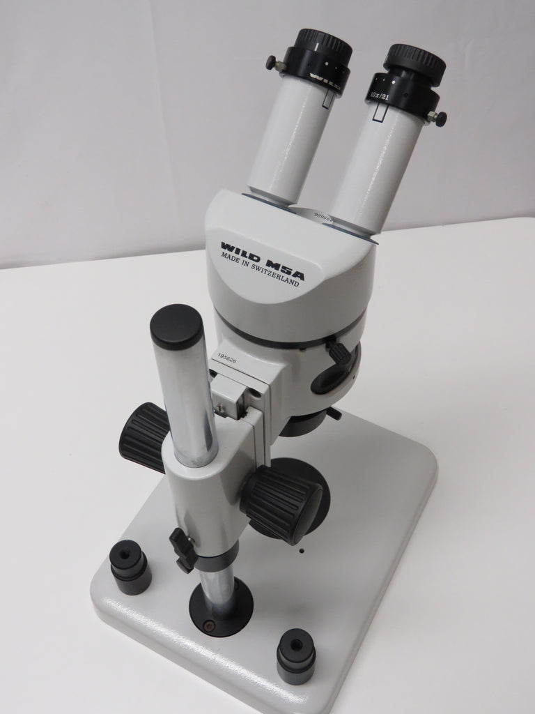 Wilde Microscope Wild Heerbrugg M5A Binocular Stereo Inspection Microscope w/ Stand - G ...