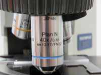 Olympus BX41TF Microscope U-TBI-CLI Tilting Binocular Head, 3 objectives