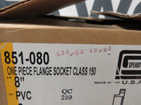 SPEARS 851-080 Flange: 8 in Fitting Pipe Size, Schedule 80, Socket, 150 psi, Gray
