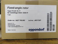 Eppendorf FA-45-16-17 Centrifuge Rotor w/ Aeresol Tight Lid  5430/R -Exceptional
