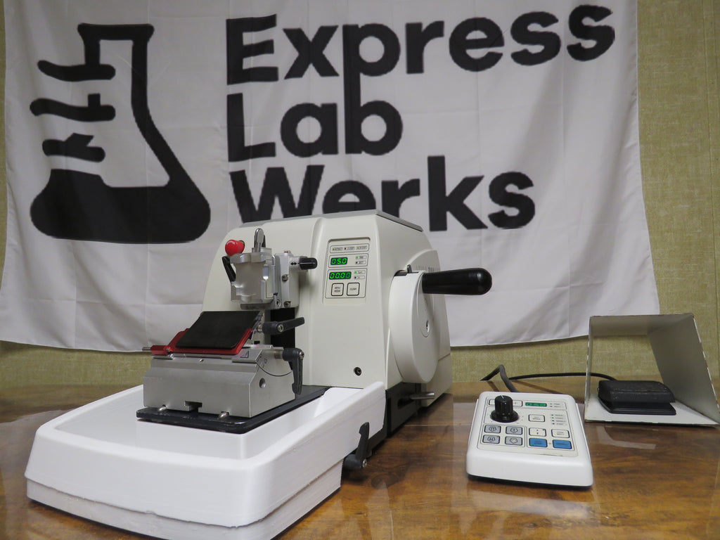 2007 Leica RM2255 Fully Automated Rotary Microtome w Remote control & Foot Pedal