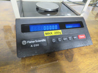 Fisher Scientific Denver Instrument A-250 Gram Balance Scale Verified 250g 0.1mg