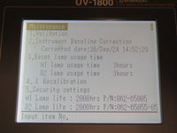 Shimadzu UV-1800 Double Beam UV/Visible Scanning Spectrophotometer - Tested
