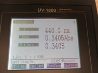 Shimadzu UV-1800 Double Beam UV/Visible Scanning Spectrophotometer - Tested