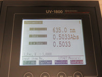 Shimadzu UV-1800 Double Beam UV/Visible Scanning Spectrophotometer - Tested
