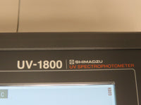 Shimadzu UV-1800 Double Beam UV/Visible Scanning Spectrophotometer - Tested