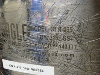 EAGLE CTH-565 140 Liter 316L Stainless Steel Container Vessel & Clip Down Lid