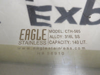 EAGLE CTH-565 140 Liter 316L Stainless Steel Container Vessel & Clip Down Lid