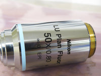 Nikon LU Plan Fluor EPI 50x/0.80  ∞/0 Microscope Objective Lens WD 1.0 OFN25