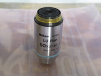Nikon LU Plan EPI 50x/0.80 A  ∞/0 Microscope Objective Lens WD 1.0