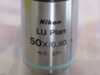 Nikon LU Plan EPI 50x/0.80 A  ∞/0 Microscope Objective Lens WD 1.0