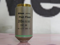 Nikon Plan Fluor DIC M 20x/0.50  ∞/0.17 Microscope Objective Lens WD 2.1