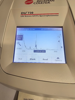 Beckman DU730 UV-Vis Spectrophotometer, good working condition, 7 Position