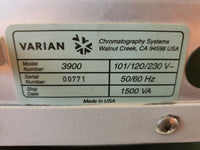 Varian 3900 GC Gas Chromatograph for parts or repair