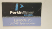 Perkin Elmer Lambda 25 UV/Vis Spectrophotometer, tested, low lamp hours!
