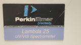Perkin Elmer Lambda 25 UV/Vis Spectrophotometer, tested, low lamp hours!
