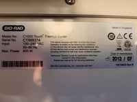 Bio-Rad C1000 Touch Thermal Cycler Thermocycler, low usage unit!