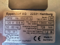 Eppendorf 5452 MiniSpin Micro 110 Volt Centrifuge w/ F45-12-11 Rotor & Lid, Warranty