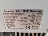 Eppendorf 5418 Centrifuge, no rotor, excellent condition with warranty!