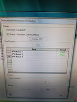 Perkin Elmer Lambda 25 UV/Vis Spectrophotometer, computer, tested, low lamp hours!