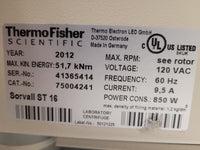 Thermo Scientific Sorvall ST16 Centrifuge w/ 75003658 Rotor 4x 75003659 Buckets, tested
