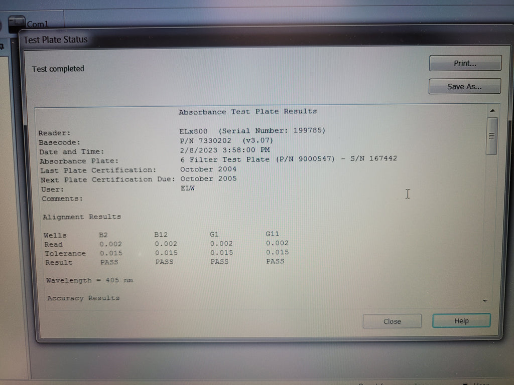 BioTek ELx800 UV Absorbance Microplate Reader, tested, warranty ...