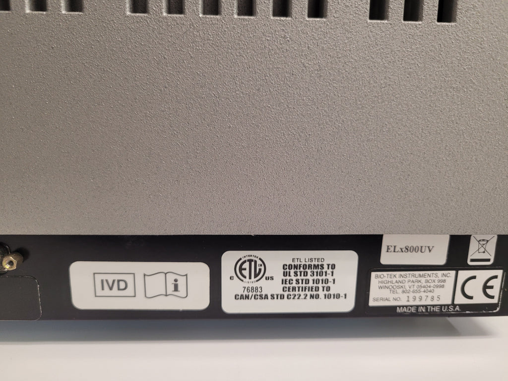 BioTek ELx800 UV Absorbance Microplate Reader, tested, warranty ...