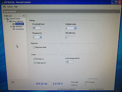 Perkin Elmer Lambda 25 UV/Vis Spectrophotometer w/ PC UV Winlab 5.1.5 ...