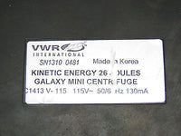 VWR GALAXY Mini Centrifuge with Power Cord - Nice Shape!