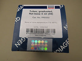 Qiagen Cat No./ID: 990552 5 ml Tube; Graduated, Flat-Base *New*