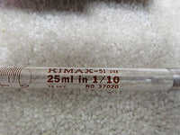 (24) Kimble KIMAX 51 Glass 10ml 1/10 Reusable Mohr Measuring Pipette Pipet 37020