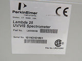 Perkin Elmer Lambda 25 UV/Vis Spectrophotometer w/ PC UV Winlab 5.1.5