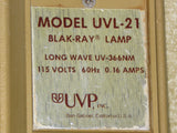 UVP UVL-21 BLAK-RAY Lamp Long Wave Light UV-366NM 115V 60Hz