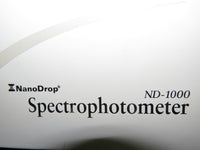 Thermo NanoDrop ND-1000 UV/Vis Spectrophotometer w/ power supply & USB cable