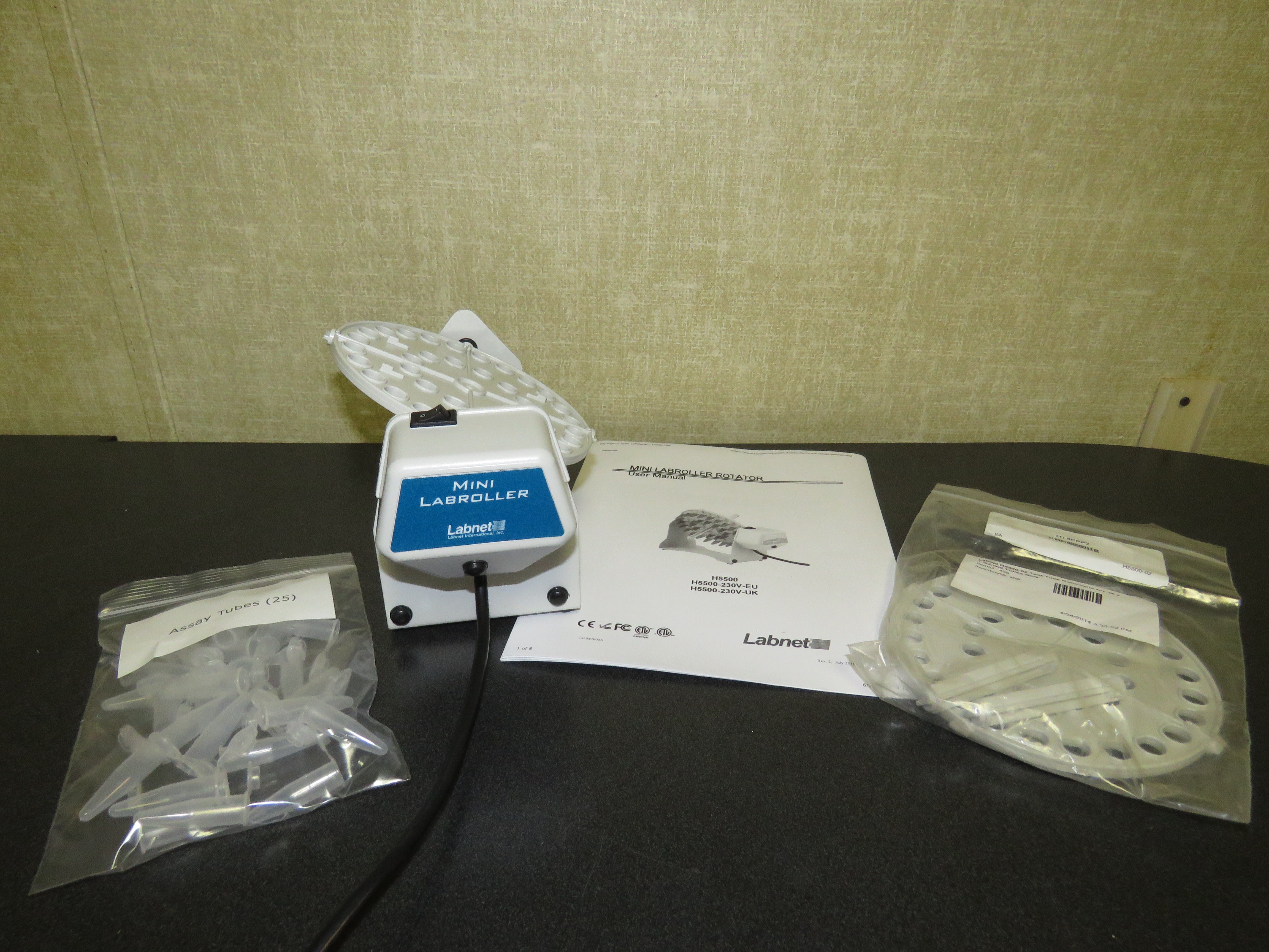Labnet H5500 Mini Labroller Rotator with Extra Rotisserie Wheel, Assay ...