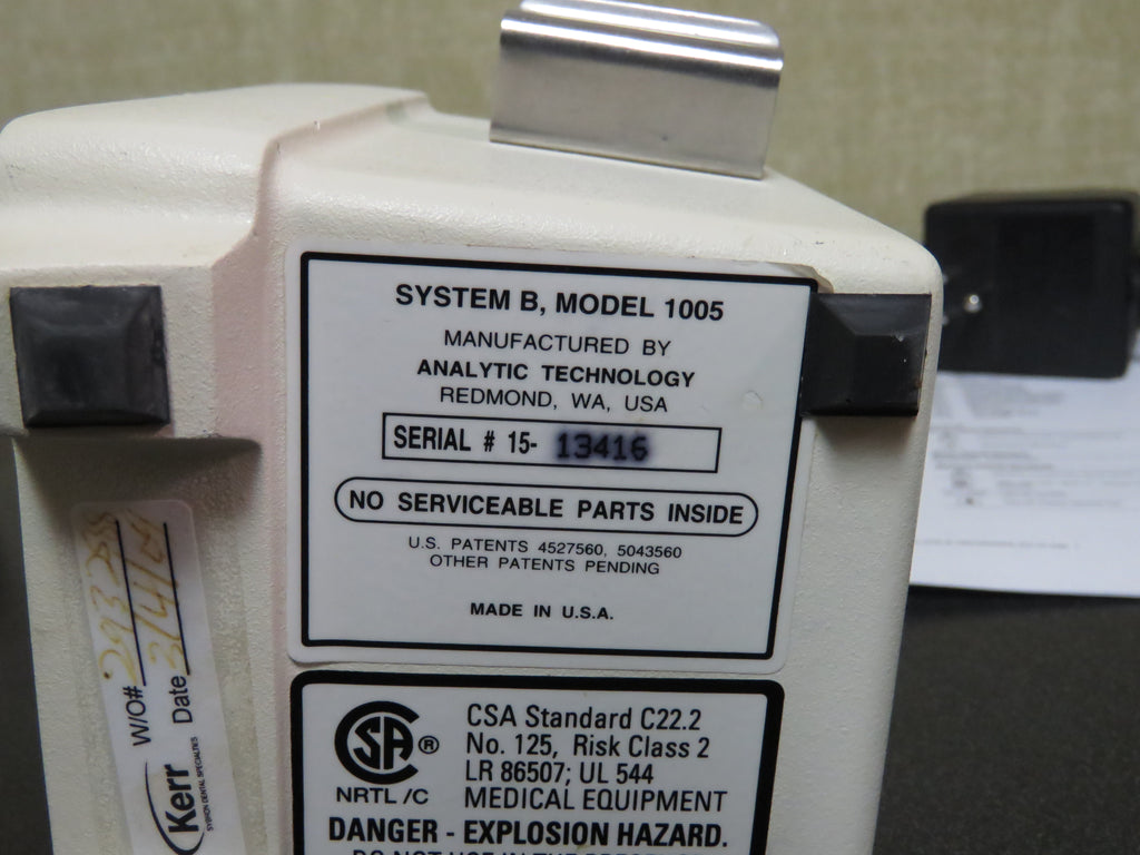 System B Analytic Sybron Endo System B 1005 Dental Heat Source with New Batteri ...