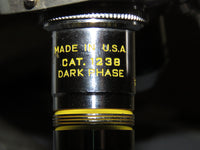 American Optical AO Spencer "One Fifty" Inspection microscope 45x 10x Dark Phase Objectives