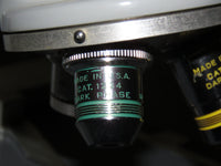 American Optical AO Spencer "One Fifty" Inspection microscope 45x 10x Dark Phase Objectives