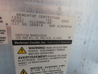 Beckman Coulter BenchTop Centrifuge Model Allegra 6R, GH-3.7 Rotor, tested