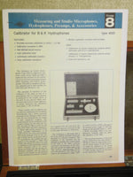 Bruel & Kjaer 4223 - Calibration of B&K Hydrophones calibrator w/ BOX