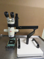 Leica MZ7 5 Inspection Stereo Microscope 1.0X Objective Photo Tube & Articulating Weighted Stand